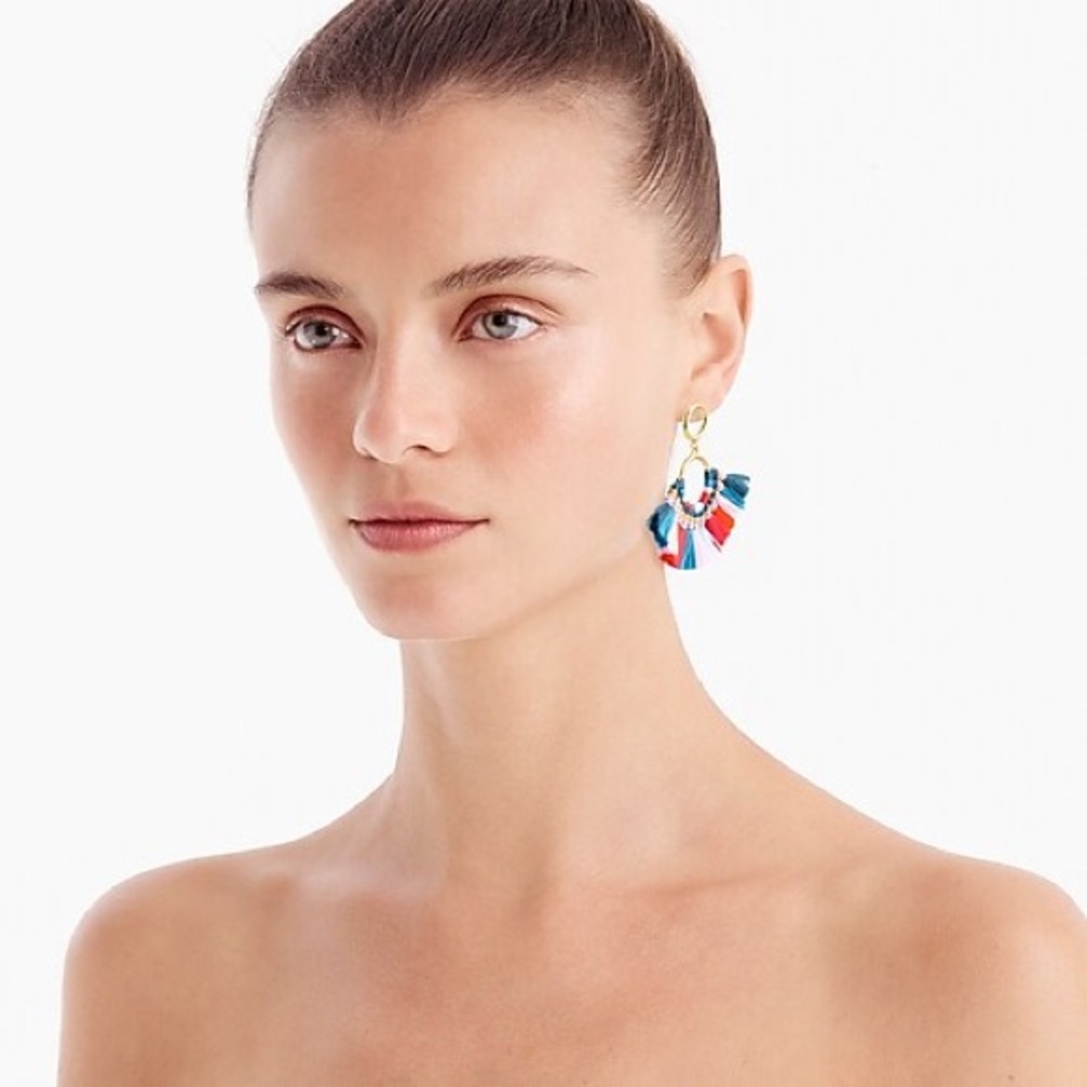 SOLD - JCrew Fan Tassel Earrings - Picture 3 of 4